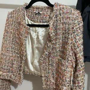 Cropped tweed blazer